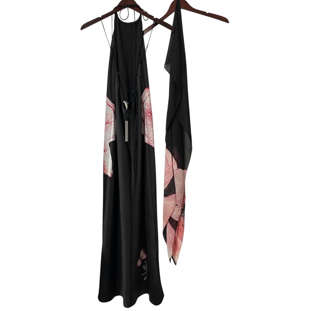 NWT Alice + Olivia Montana Tie Back Gown Maxi Dress Size 4 - Picture 8 of 10